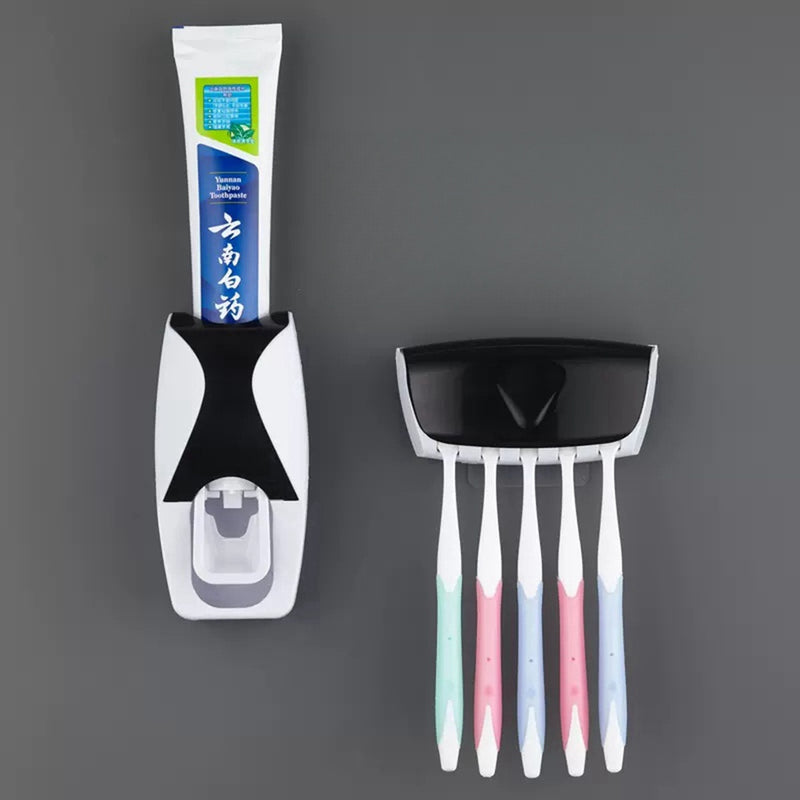 Kit Dispenser de creme dental automático + Protetor de escova